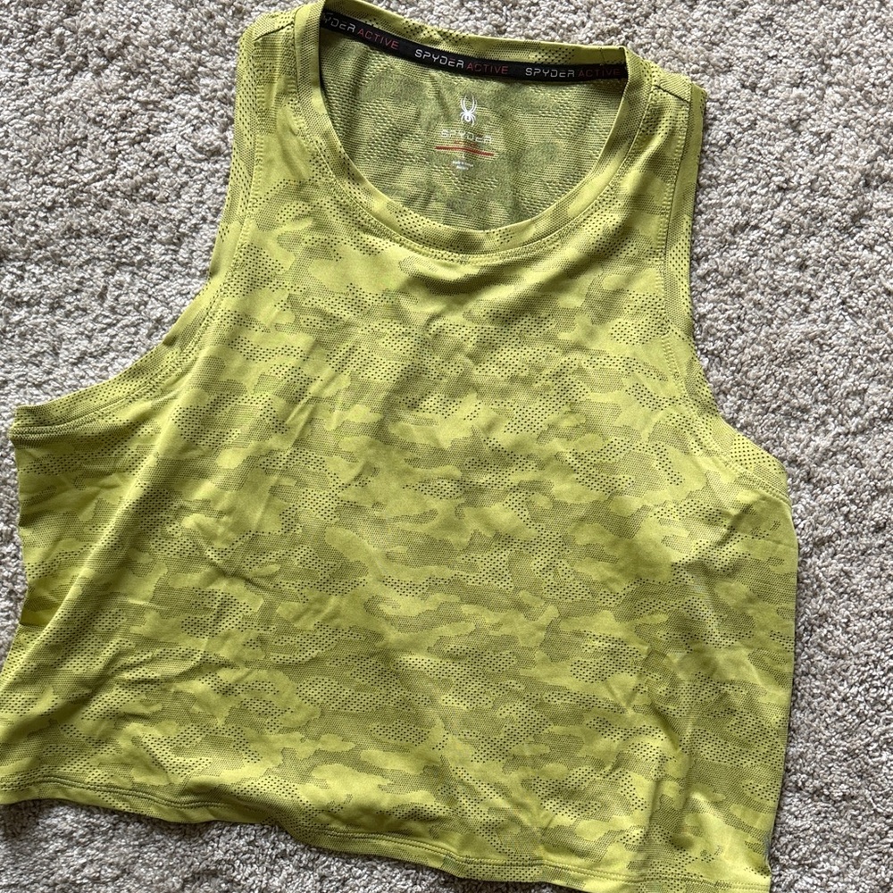 Spyder Lime Camo Muscle Tee